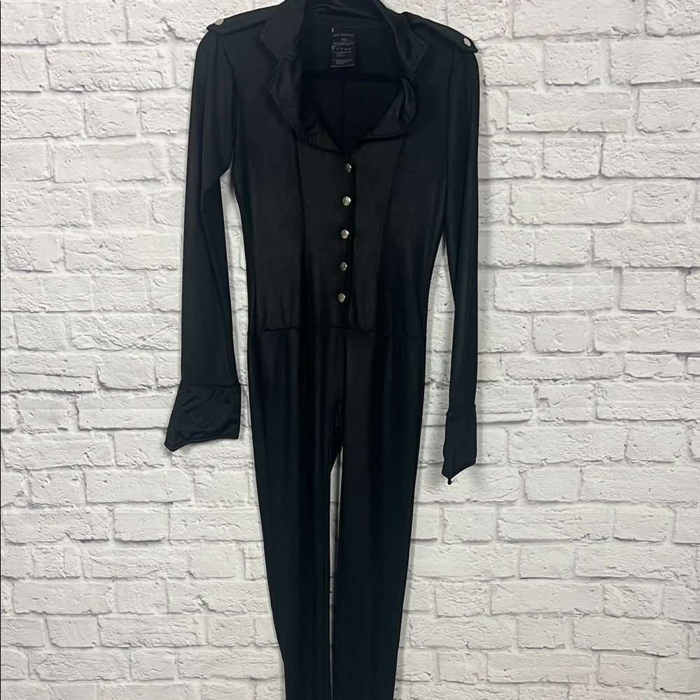 Leg Avenue Police Black Button-Up Jumpsuit